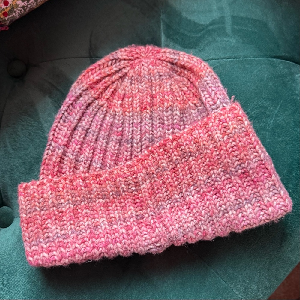 J. Crew Pink Space Dyed Knit Hat